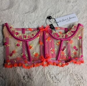 For Love & Lemons Floral Corset Top